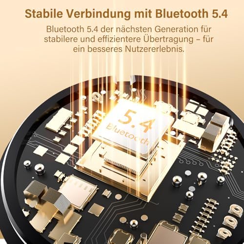 Ecouteurs Bluetooth sans Fil, Écouteurs Bluetooth 5.4, 4 ENC Réduction Bruit Mic, HiFi Stéréo, 45H de Lecture, Casque Contrôle Tactile, Écran LED, IPX7 Étanche Sport Oreillette pour iOS Android, Rouge - Image 4