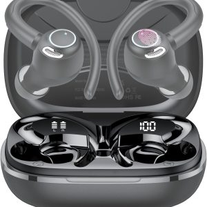 AI Earphone Instant Translator with 164 Languages, 7 Translation Modes with APP, 3 in 1 Instant Voice Translator, Buletooth 5.3 Earpiece Instant Translation for Travel Light Grey